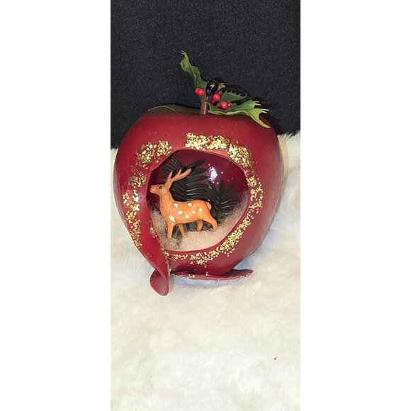 Vintage Magic Window Diorama Apple Christmas Ornament National Handcraft Society - Picture 3 of 6